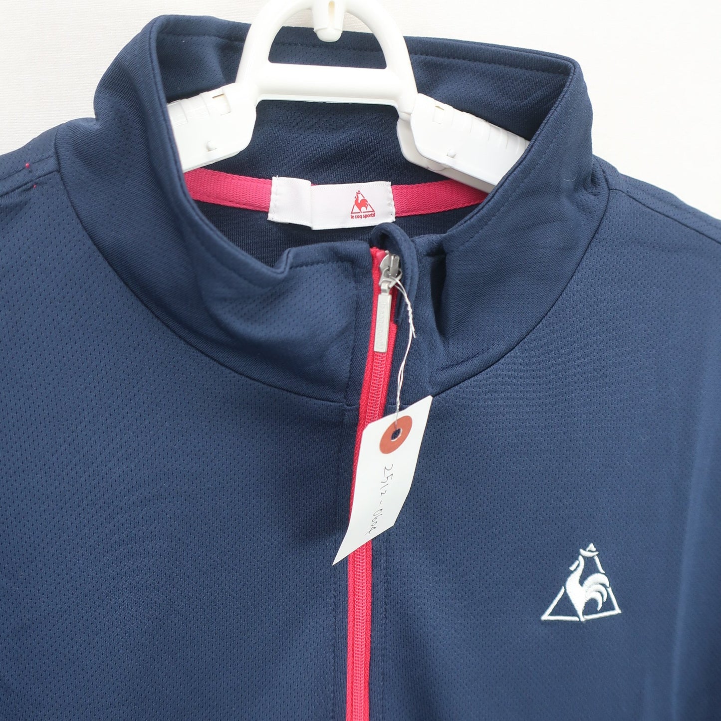 le coq sportif(ルコックスポルティフ) 半袖ハーフジップシャツ ネイビー レディース O A