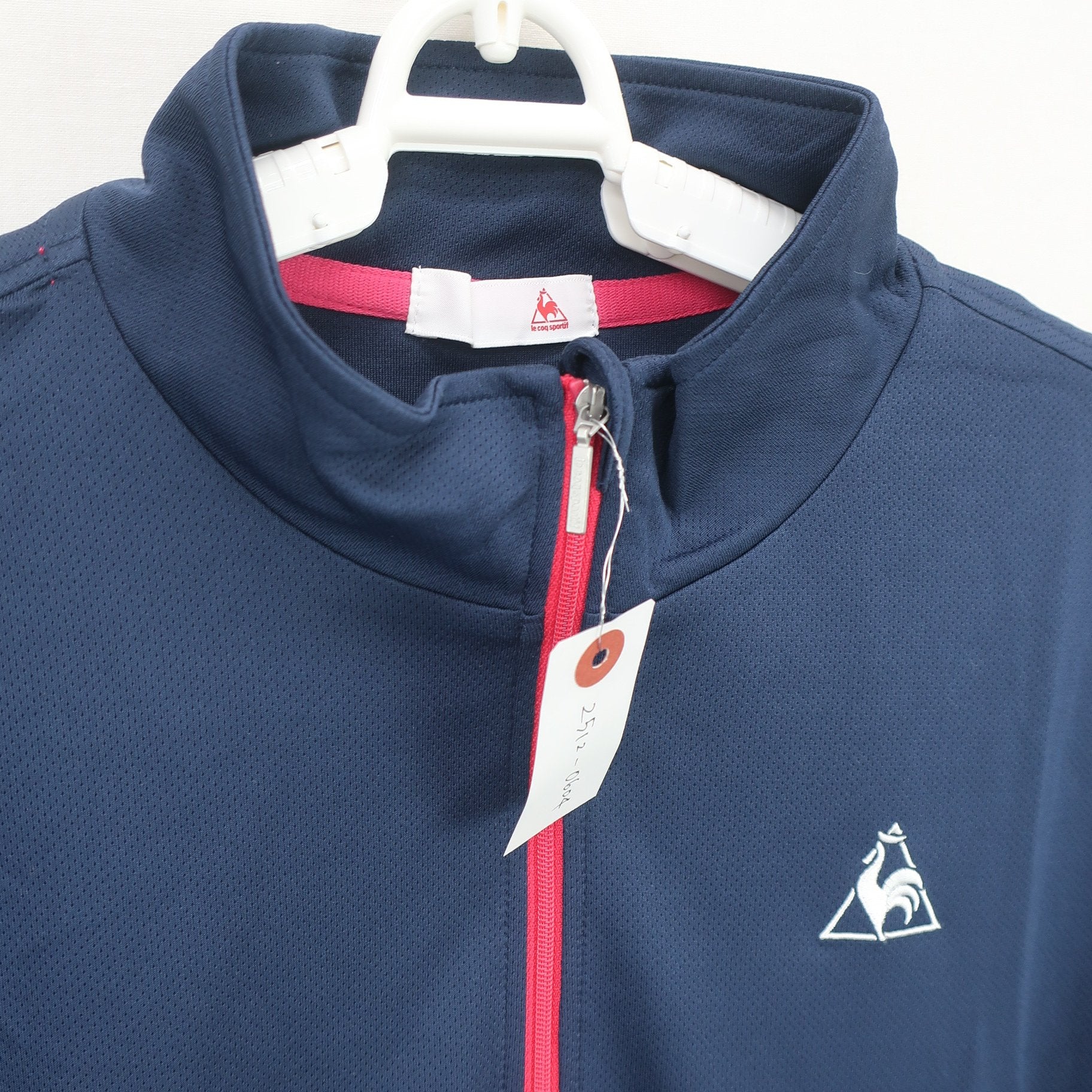 le coq sportif(ルコックスポルティフ) 半袖ハーフジップシャツ ネイビー レディース O A