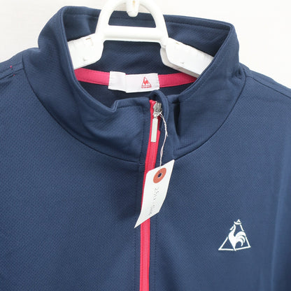 le coq sportif(ルコックスポルティフ) 半袖ハーフジップシャツ ネイビー レディース O A