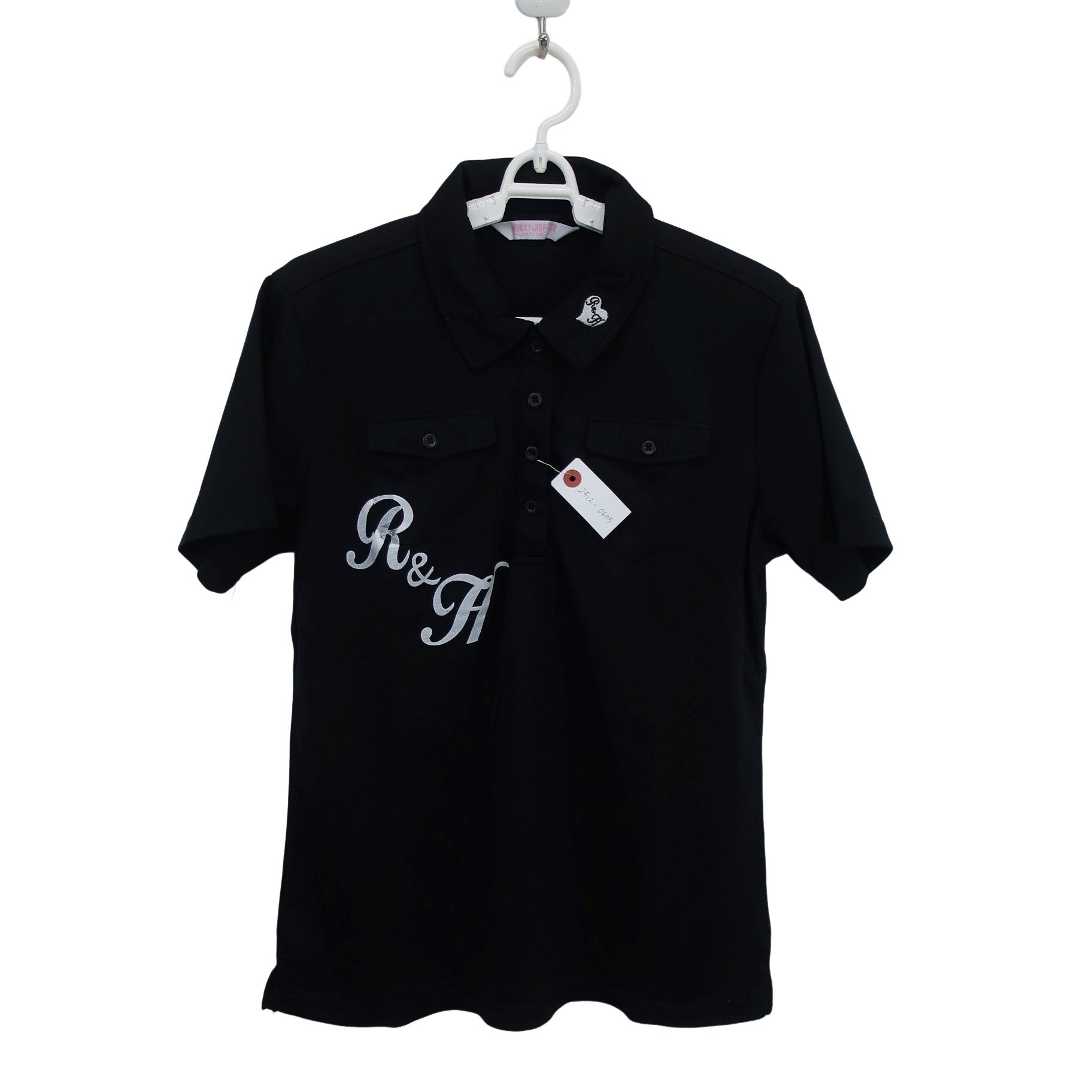 ROCKY&HOPPER(ロッキー＆ホッパー) ポロシャツ 黒 レディース L B