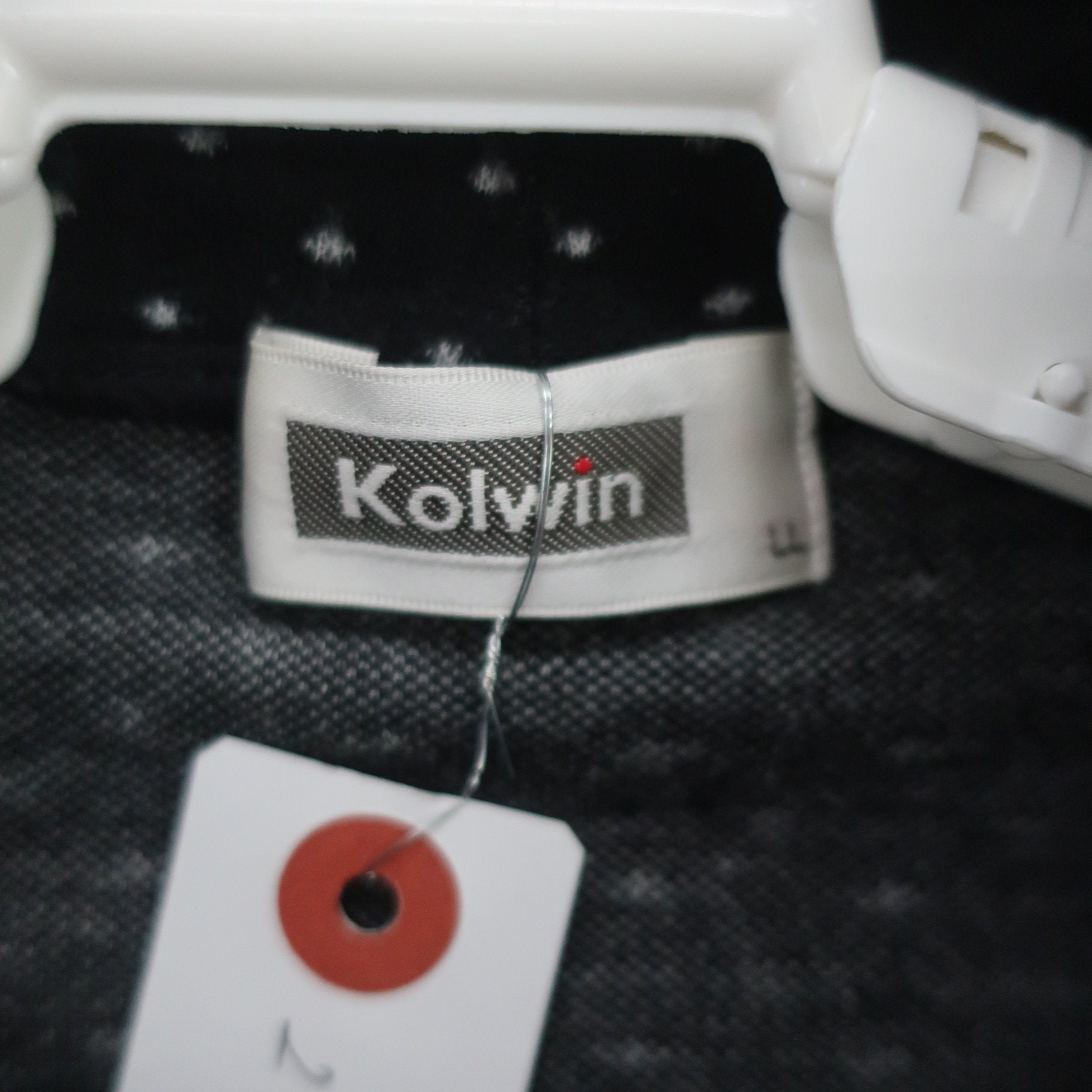 Kolwin(コルウィン) ハイネックシャツ ネイビー白水玉柄 レディース LL A