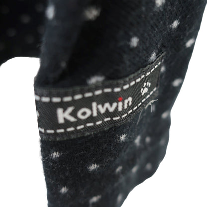 Kolwin(コルウィン) ハイネックシャツ ネイビー白水玉柄 レディース LL A