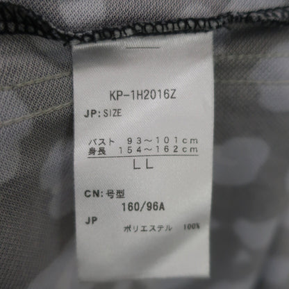 Kolwin(コルウィン) 半袖ハーフジップシャツ 黒系総柄 レディース LL A