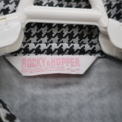 ROCKY&HOPPER(ロッキー＆ホッパー) ポロシャツ 黒千鳥柄 レディース L A