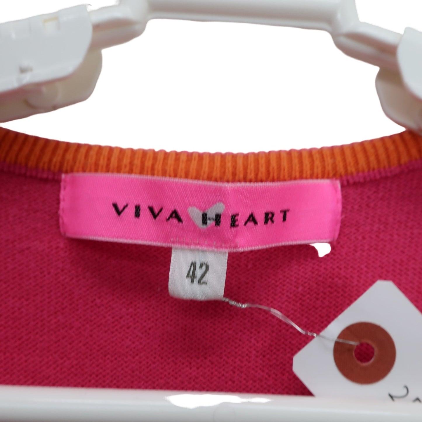 VIVA HEART(ビバハート) フルジップニットベスト ピンクアーガイル レディース 42 B