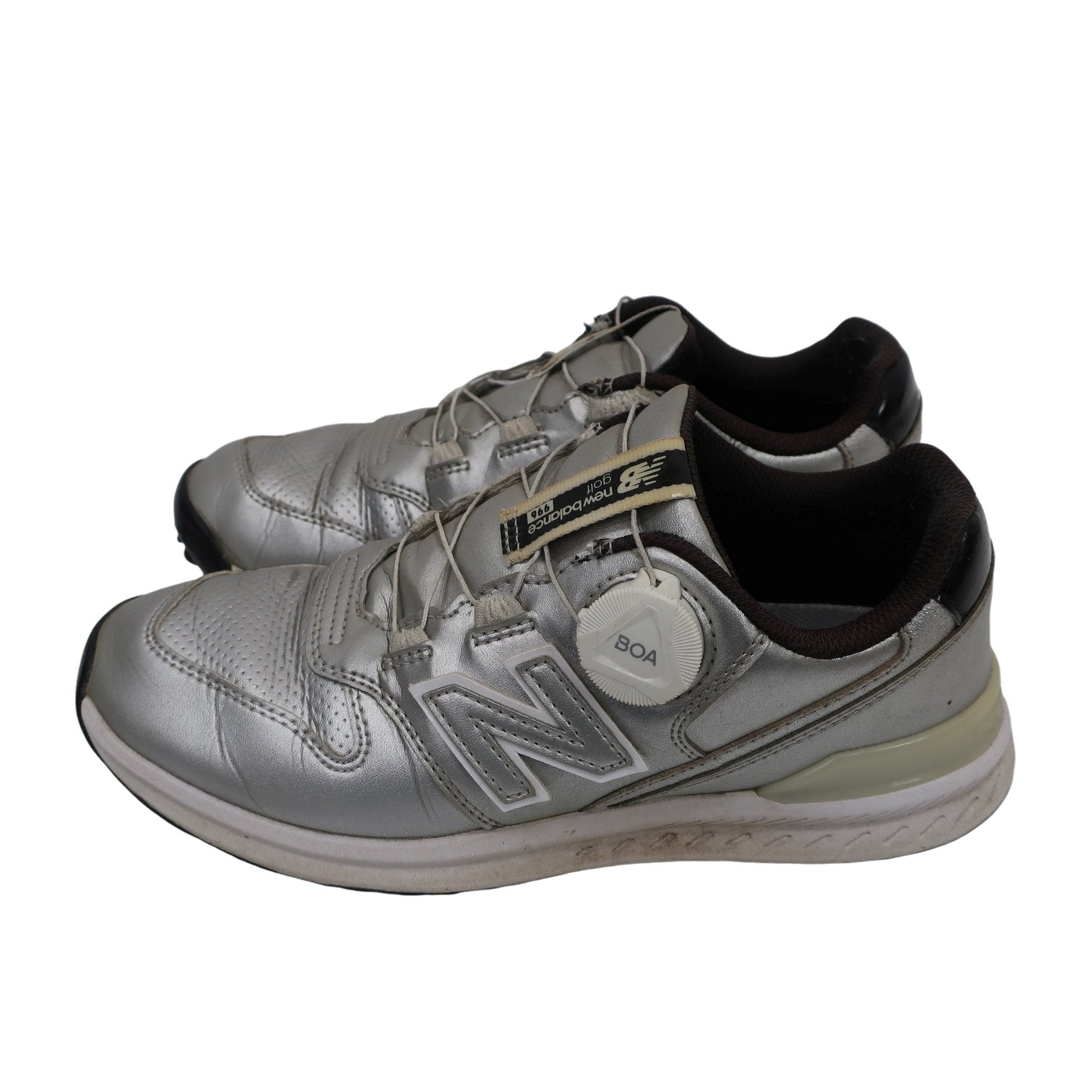 New Balance golf(ニューバランスゴルフ) ダイヤル式スパイクレスゴルフシューズ シルバー レディース 22.5cm B