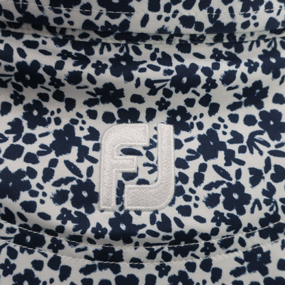 FOOTJOY(フットジョイ) 長袖ポロシャツ 白ネイビー総柄 メンズ M A