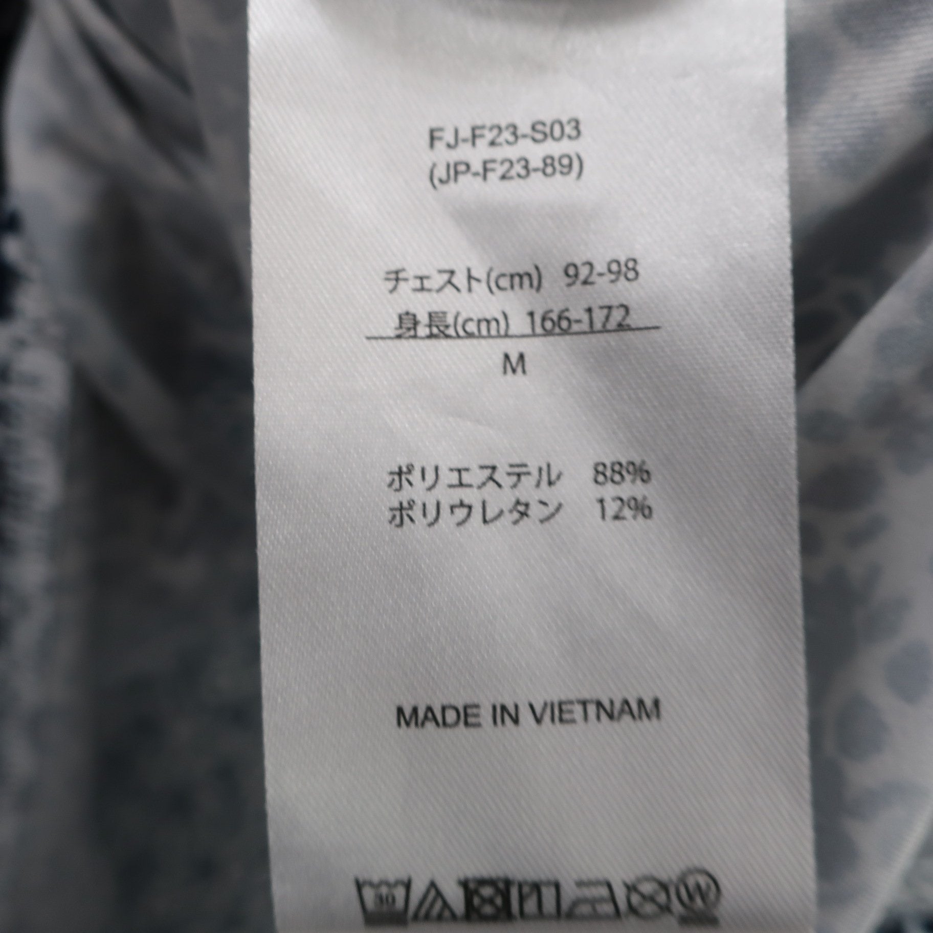 FOOTJOY(フットジョイ) 長袖ポロシャツ 白ネイビー総柄 メンズ M A