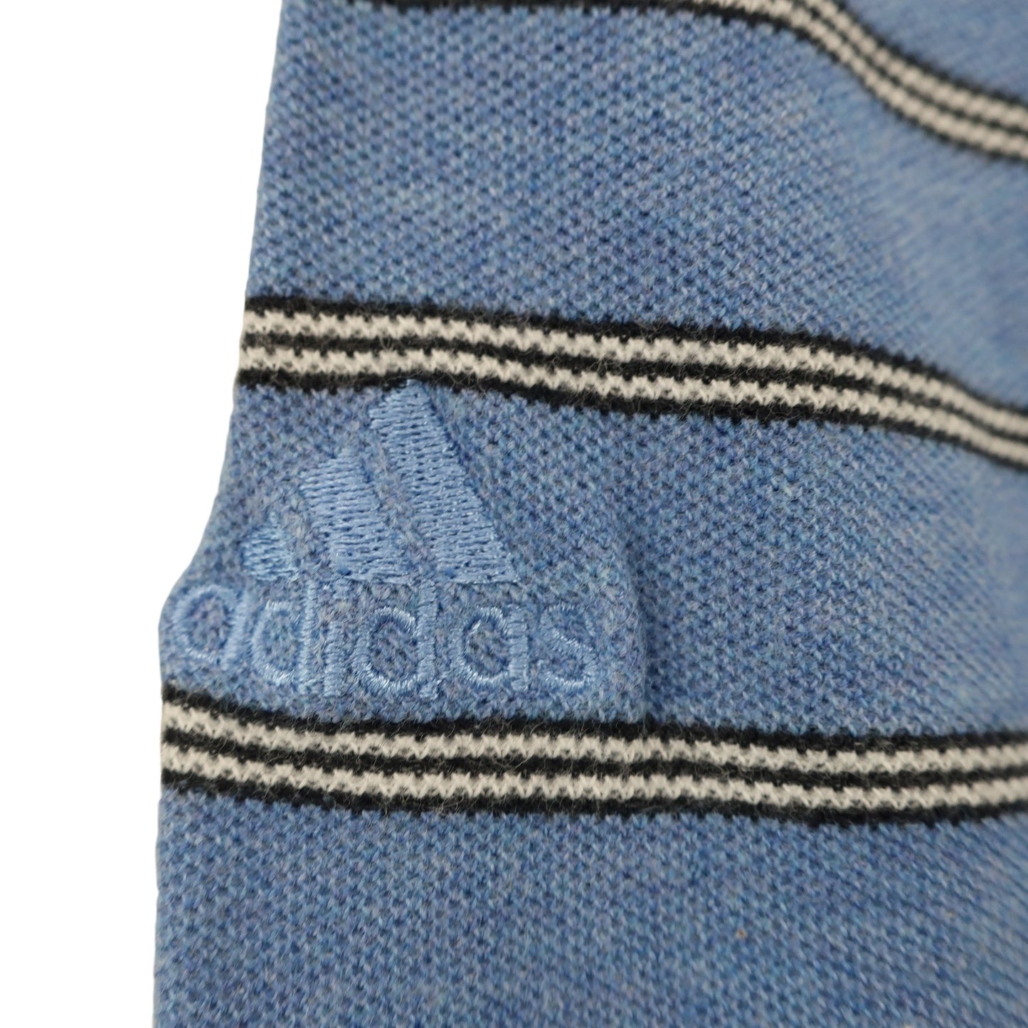 adidas(アディダス) ポロシャツ 水色ボーダー メンズ M/M A