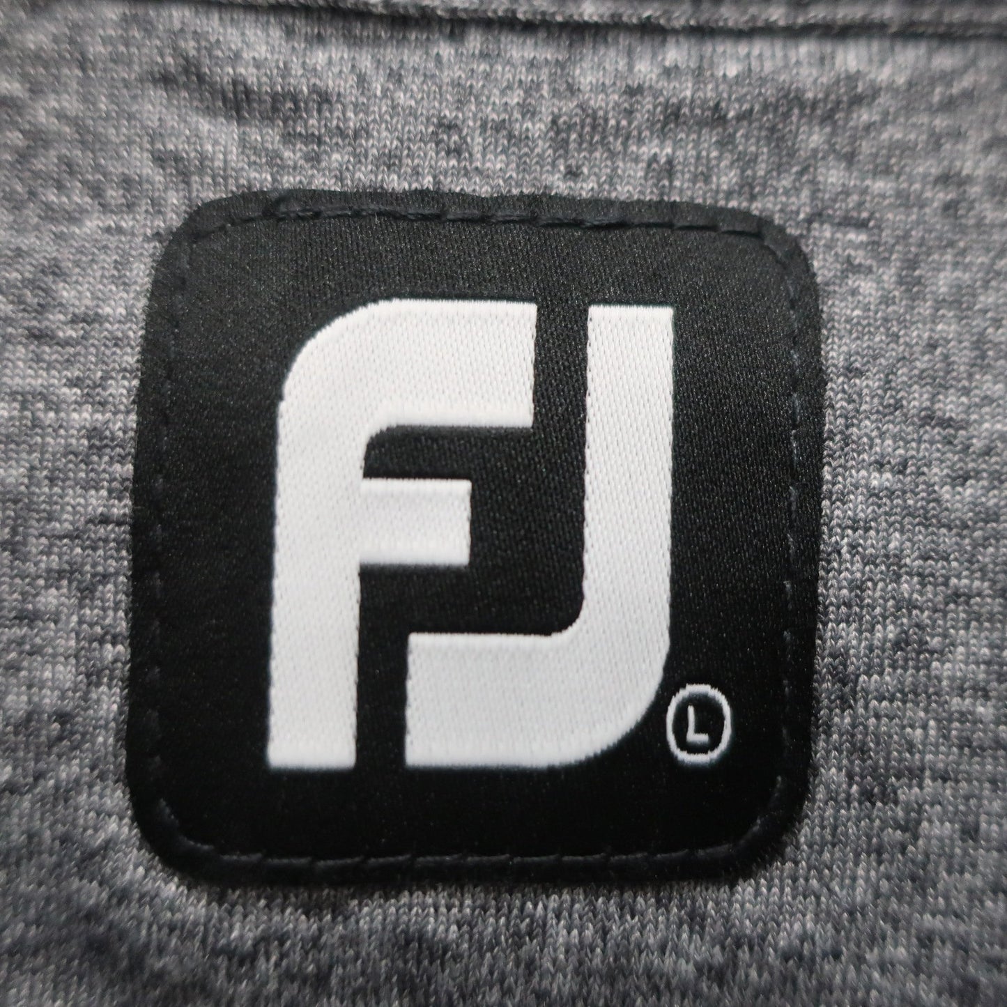 FOOTJOY(フットジョイ) 長袖ポロシャツ グレー白黒 メンズ L A