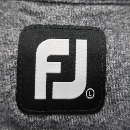 FOOTJOY(フットジョイ) 長袖ポロシャツ グレー白黒 メンズ L A