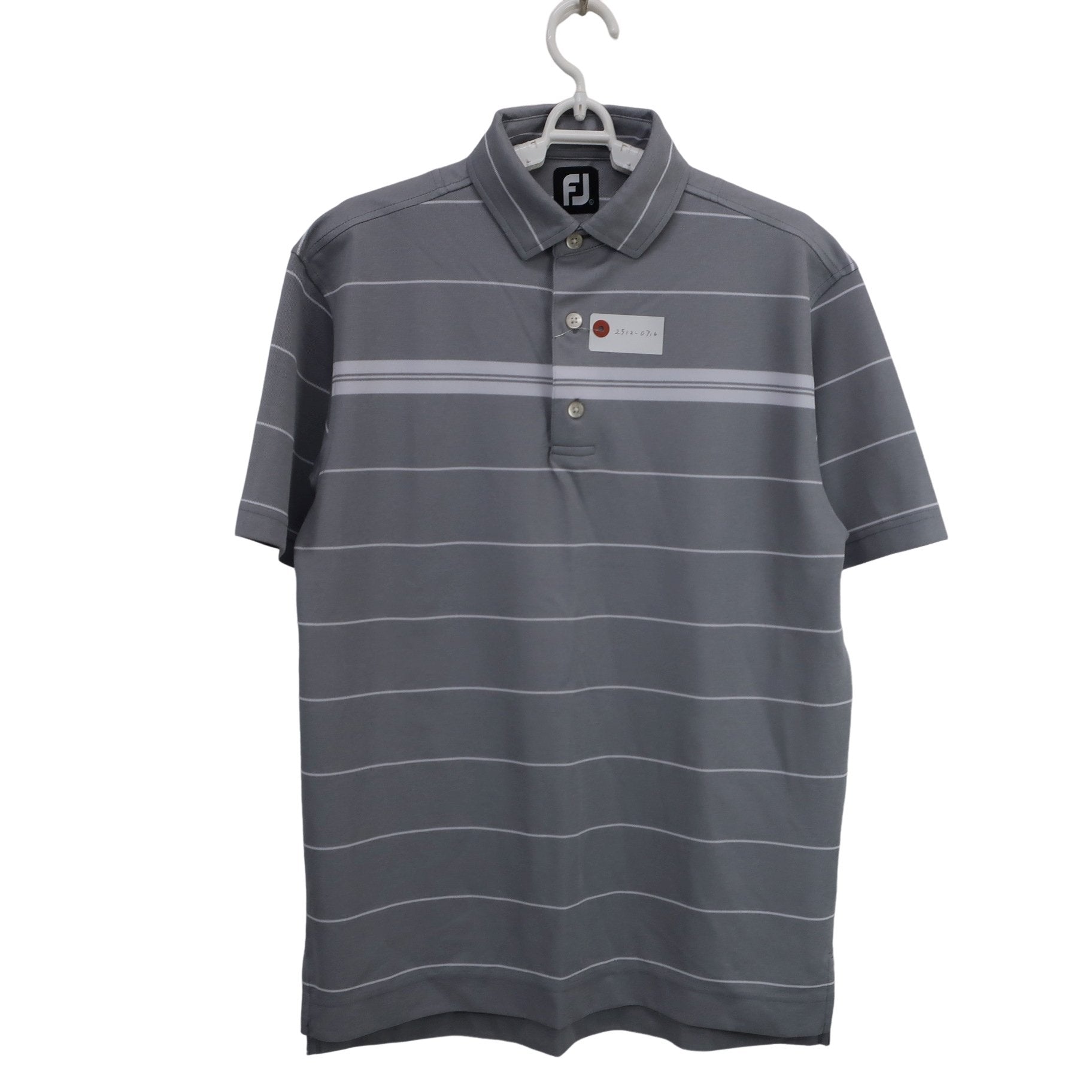 FOOTJOY(フットジョイ) ポロシャツ グレー白ボーダー メンズ L A