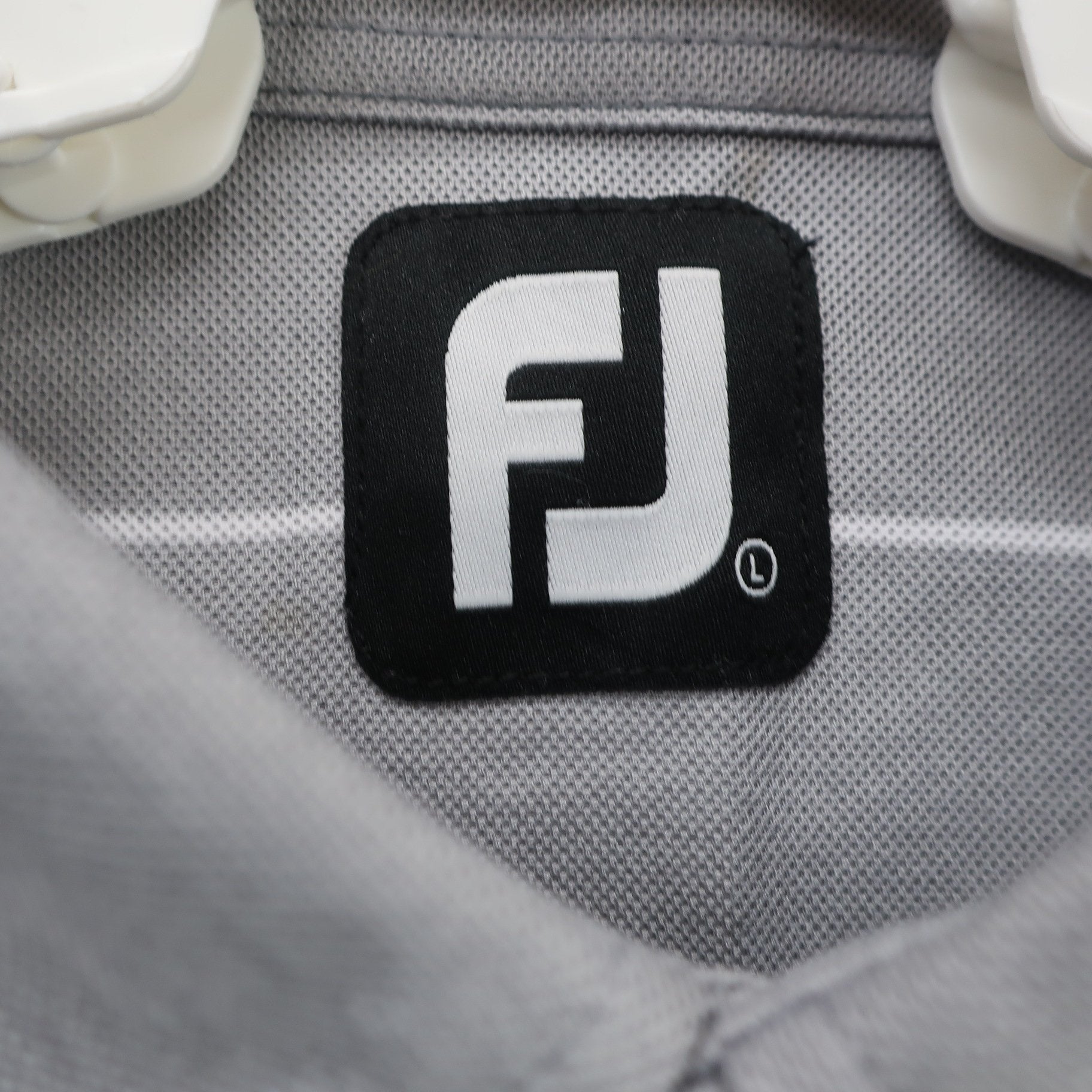 FOOTJOY(フットジョイ) ポロシャツ グレー白ボーダー メンズ L A