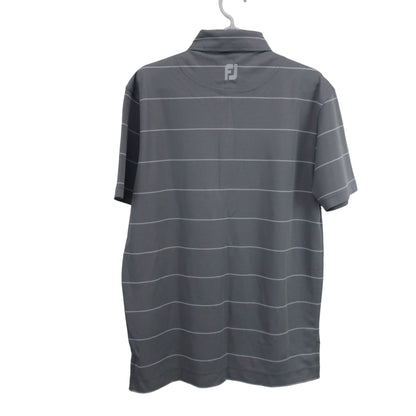 FOOTJOY(フットジョイ) ポロシャツ グレー白ボーダー メンズ L A