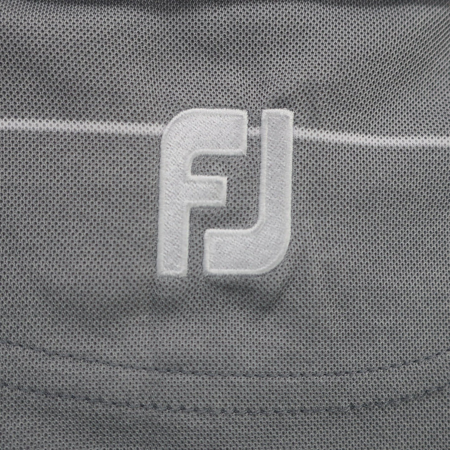 FOOTJOY(フットジョイ) ポロシャツ グレー白ボーダー メンズ L A
