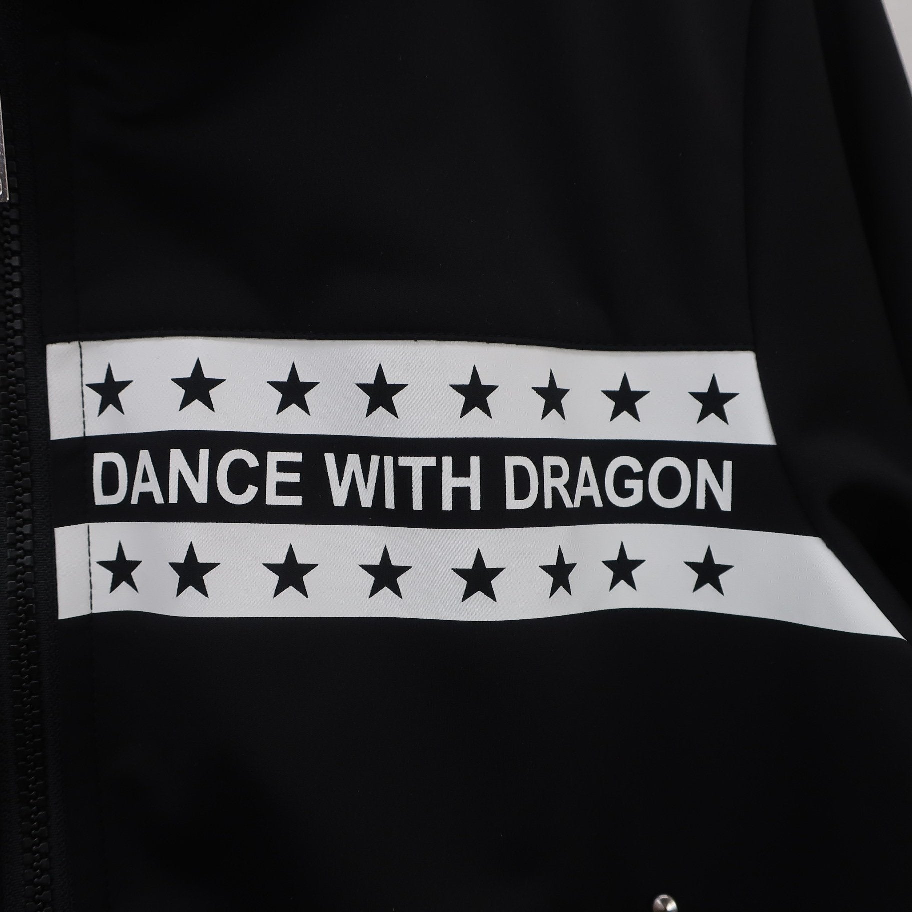 Dance With Dragon(ダンスウィズドラゴン) フルジップパーカー 黒白 レディース 2 D2-352110 A