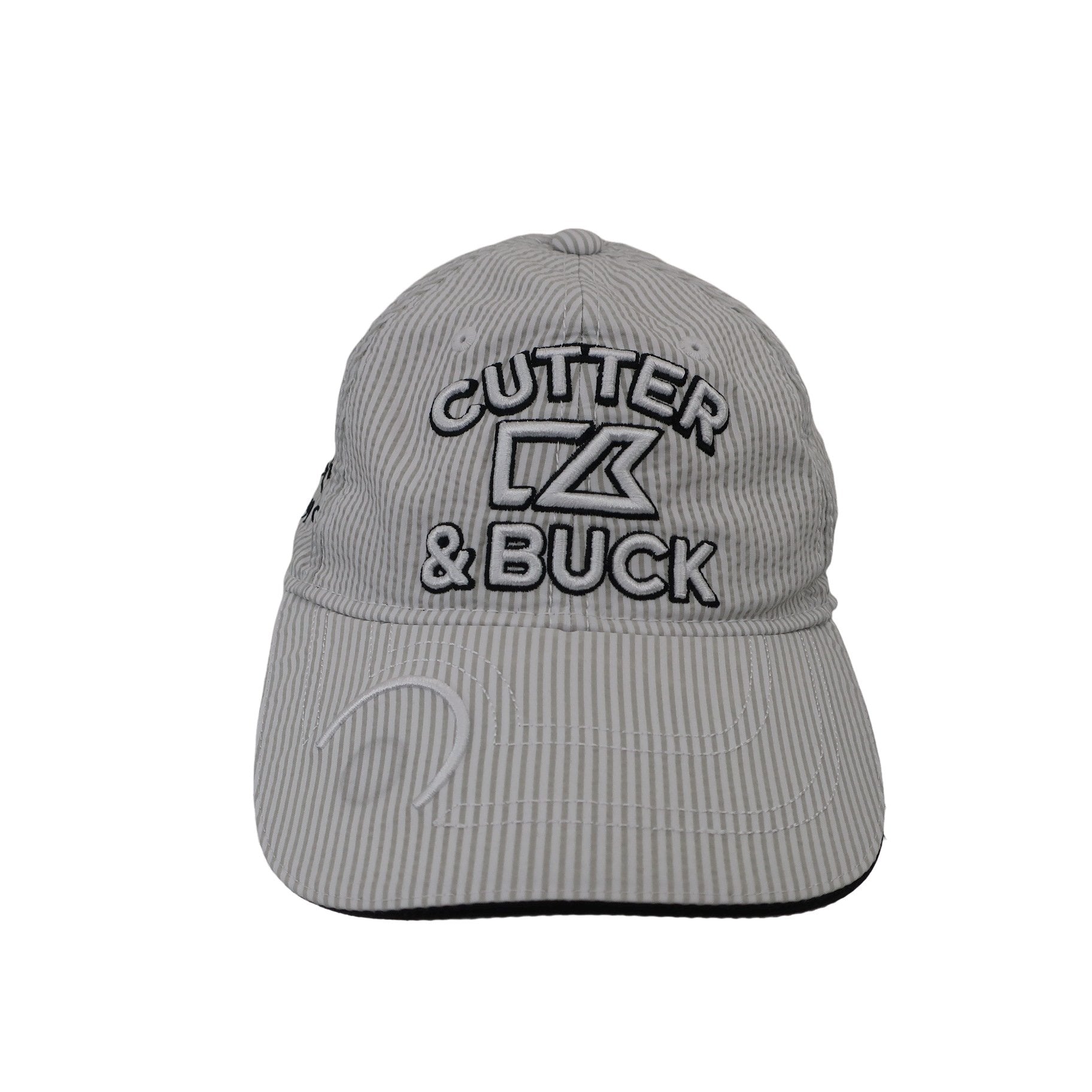 CUTTER&BUCK(カッター＆バック) キャップ 白グレーストライプ メンズ フリーサイズ A