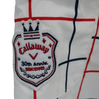 Callaway(キャロウェイ) ハーフパンツ 白ネイビー赤チェック メンズ L 241-123545 B