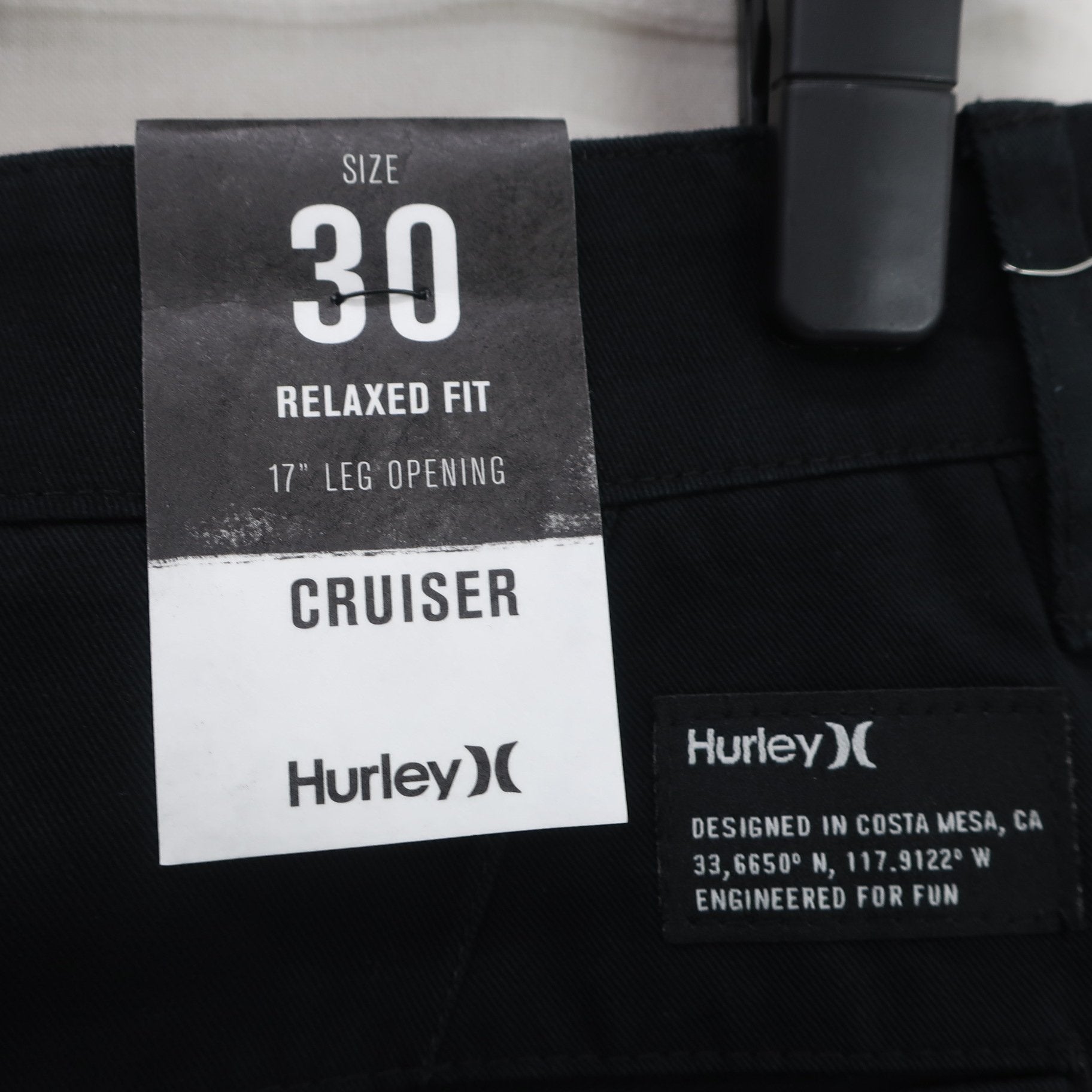 Hurley パンツ 黒 メンズ 30 N