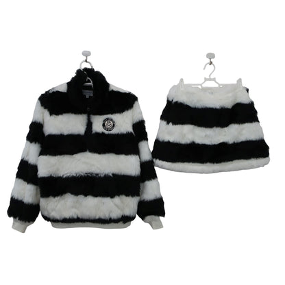 Jack Bunny(ジャックバニー) ボアジャケット&スカート セットアップ 白黒 レディース 1 263-8220114 / 263-8234116 A