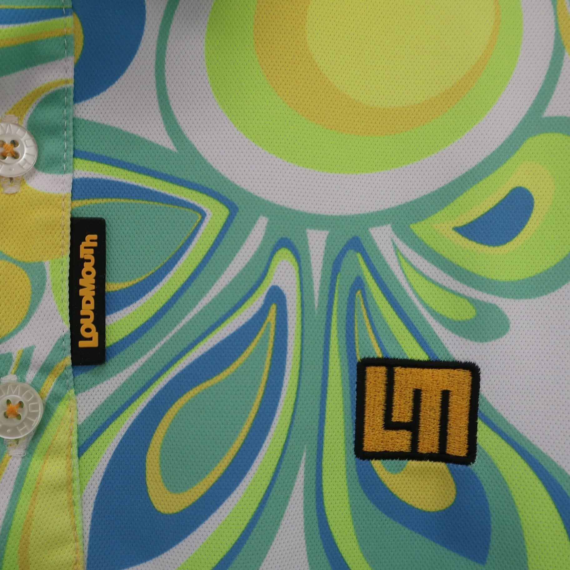 LOUDMOUTH(ラウドマウス) ポロシャツ 白青緑系 レディース L A