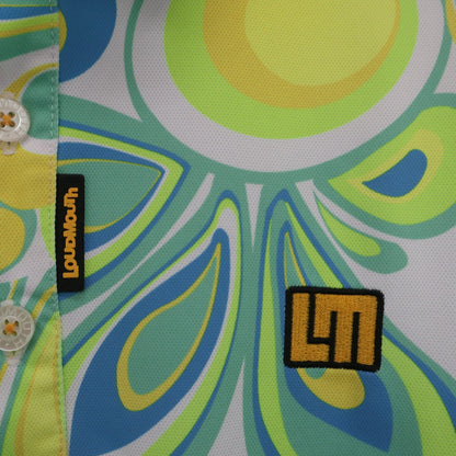 LOUDMOUTH(ラウドマウス) ポロシャツ 白青緑系 レディース L A