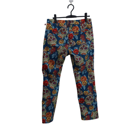 LOUDMOUTH(ラウドマウス) パンツ 青系総柄 レディース L A