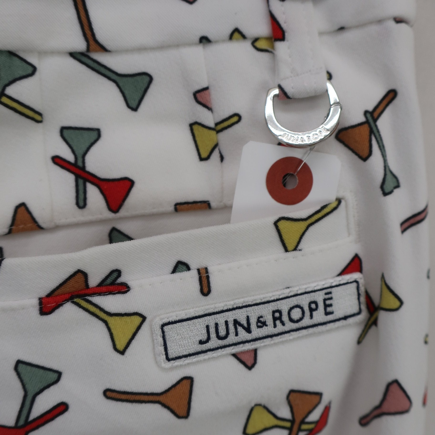 Jun and Rope(ジュン アンド ロペ) パンツ 白カラフルティー レディース M A