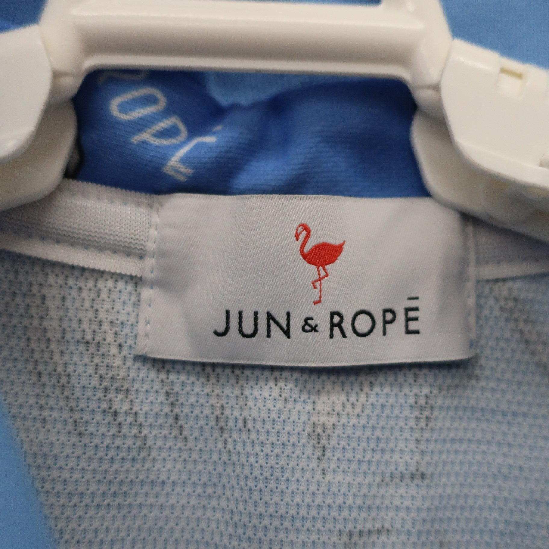 Jun and Rope(ジュン アンド ロペ) ポロシャツ&ショートパンツ セットアップ 水色総柄 レディース M A