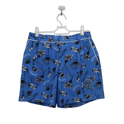 Jun and Rope(ジュン アンド ロペ) ポロシャツ&ショートパンツ セットアップ 水色総柄 レディース M A