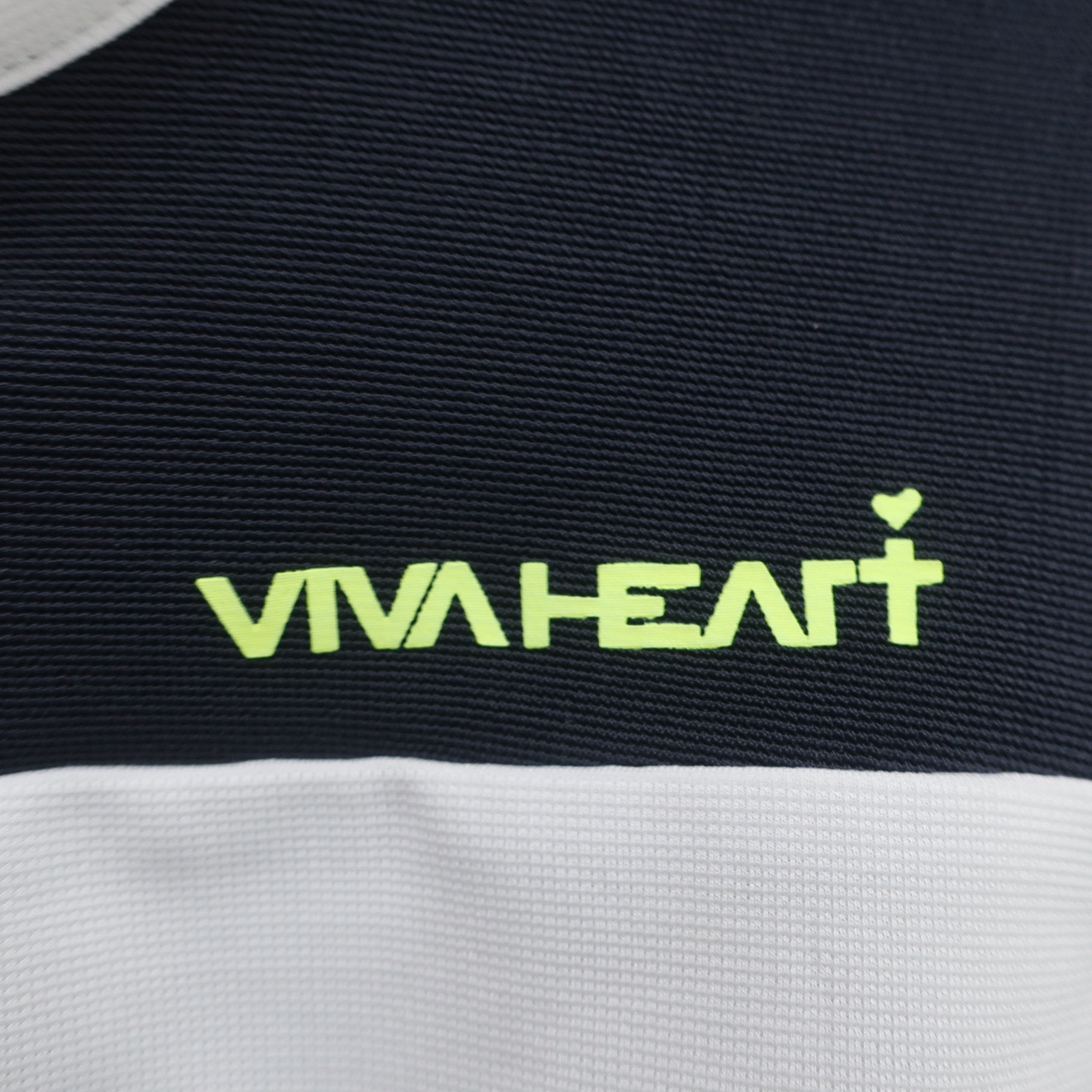 VIVA HEART(ビバハート) ノースリーブハーフジップシャツ ネイビー白 レディース 40 A