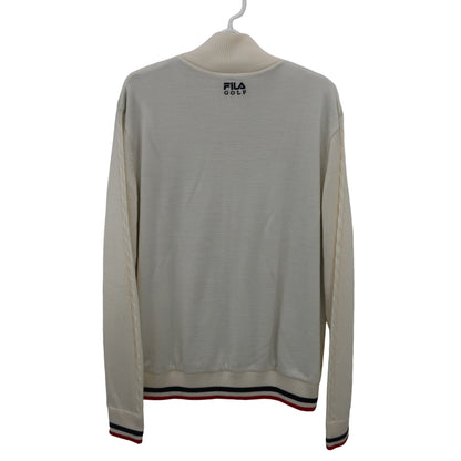 FILA GOLF(フィラゴルフ) フルジップセーター 白 メンズ L A