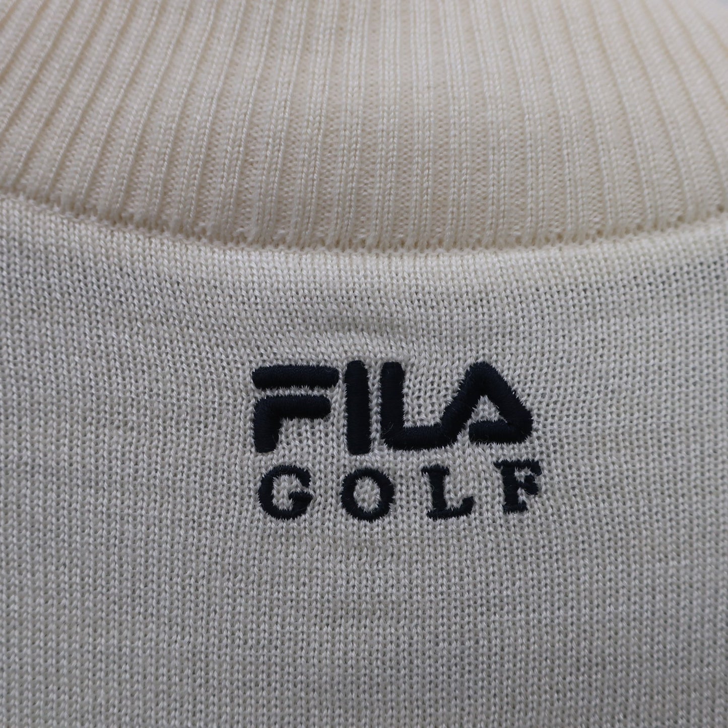 FILA GOLF(フィラゴルフ) フルジップセーター 白 メンズ L A