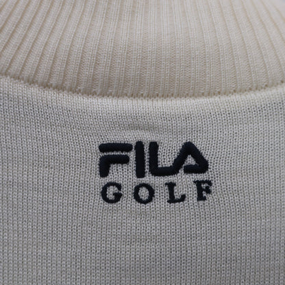 FILA GOLF(フィラゴルフ) フルジップセーター 白 メンズ L A
