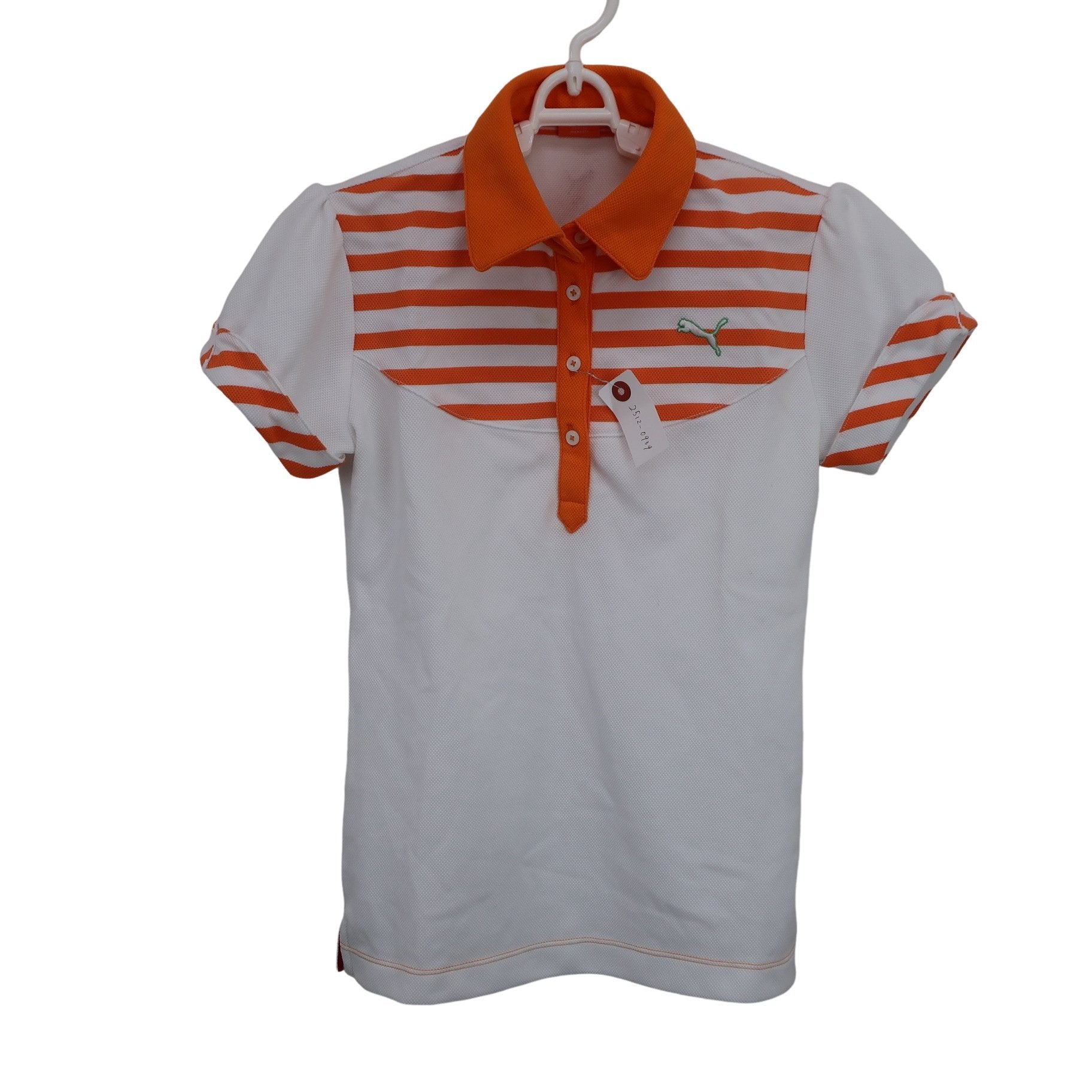 PUMA GOLF(プーマゴルフ) ポロシャツ 白オレンジ レディース M A
