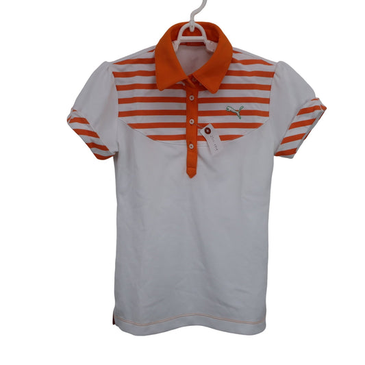 PUMA GOLF(プーマゴルフ) ポロシャツ 白オレンジ レディース M A
