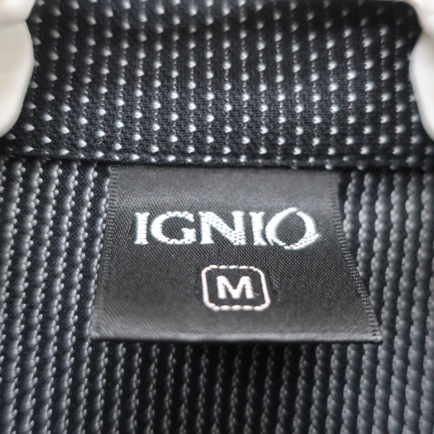 IGNIO(イグニオ) ポロシャツ 黒白ドット柄 メンズ M A