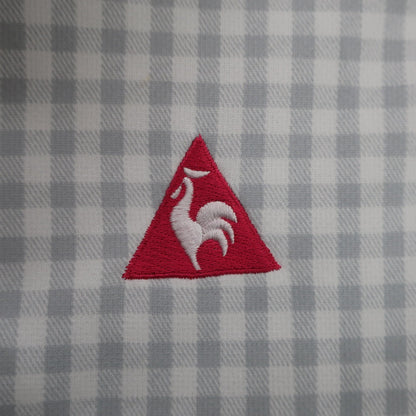 le coq sportif(ルコックスポルティフ) ポロシャツ 白グレーチェック レディース S A