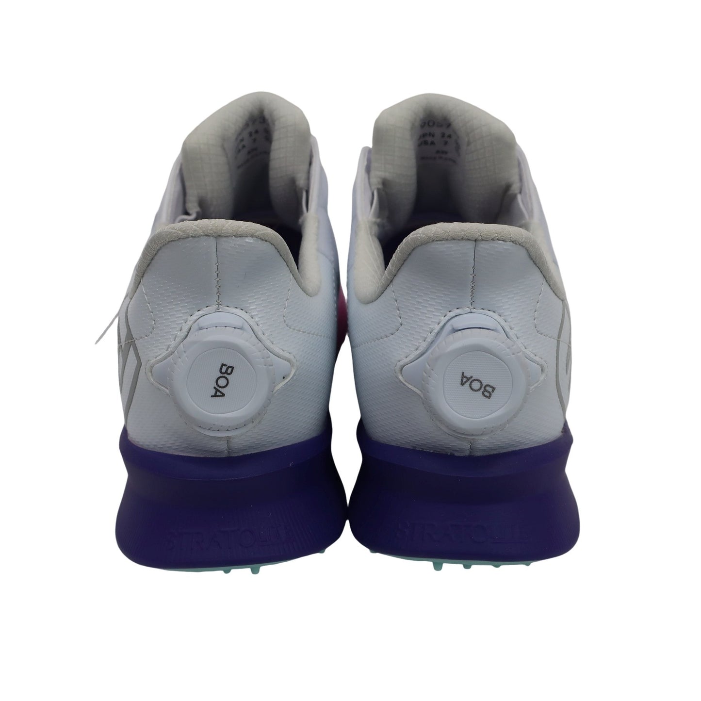 FOOTJOY(フットジョイ) ダイヤル式スパイクレスゴルフシューズ 白ピンク紫 レディース 24.0cm 90573J S