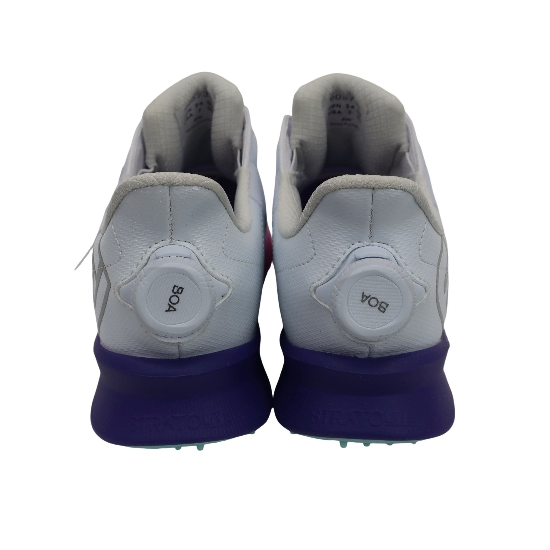 FOOTJOY(フットジョイ) ダイヤル式スパイクレスゴルフシューズ 白ピンク紫 レディース 24.0cm 90573J S