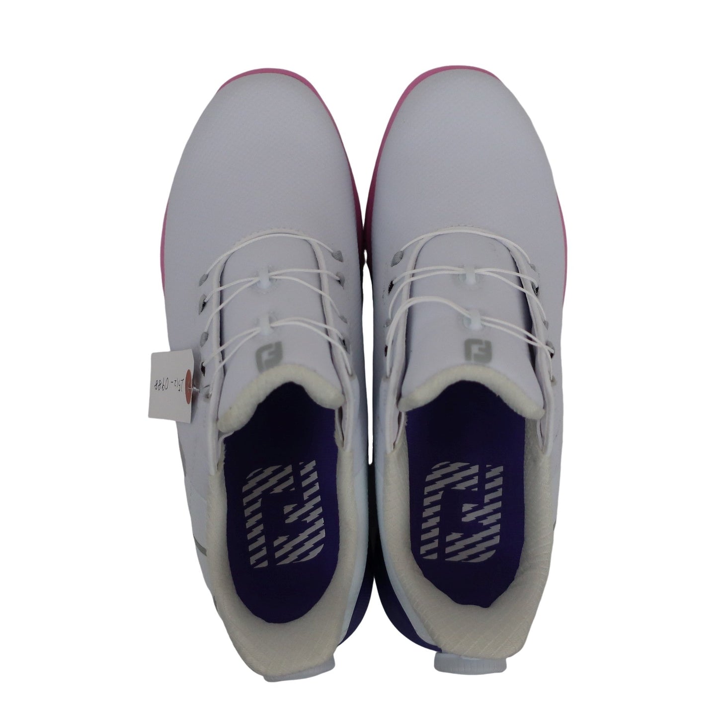FOOTJOY(フットジョイ) ダイヤル式スパイクレスゴルフシューズ 白ピンク紫 レディース 24.0cm 90573J S