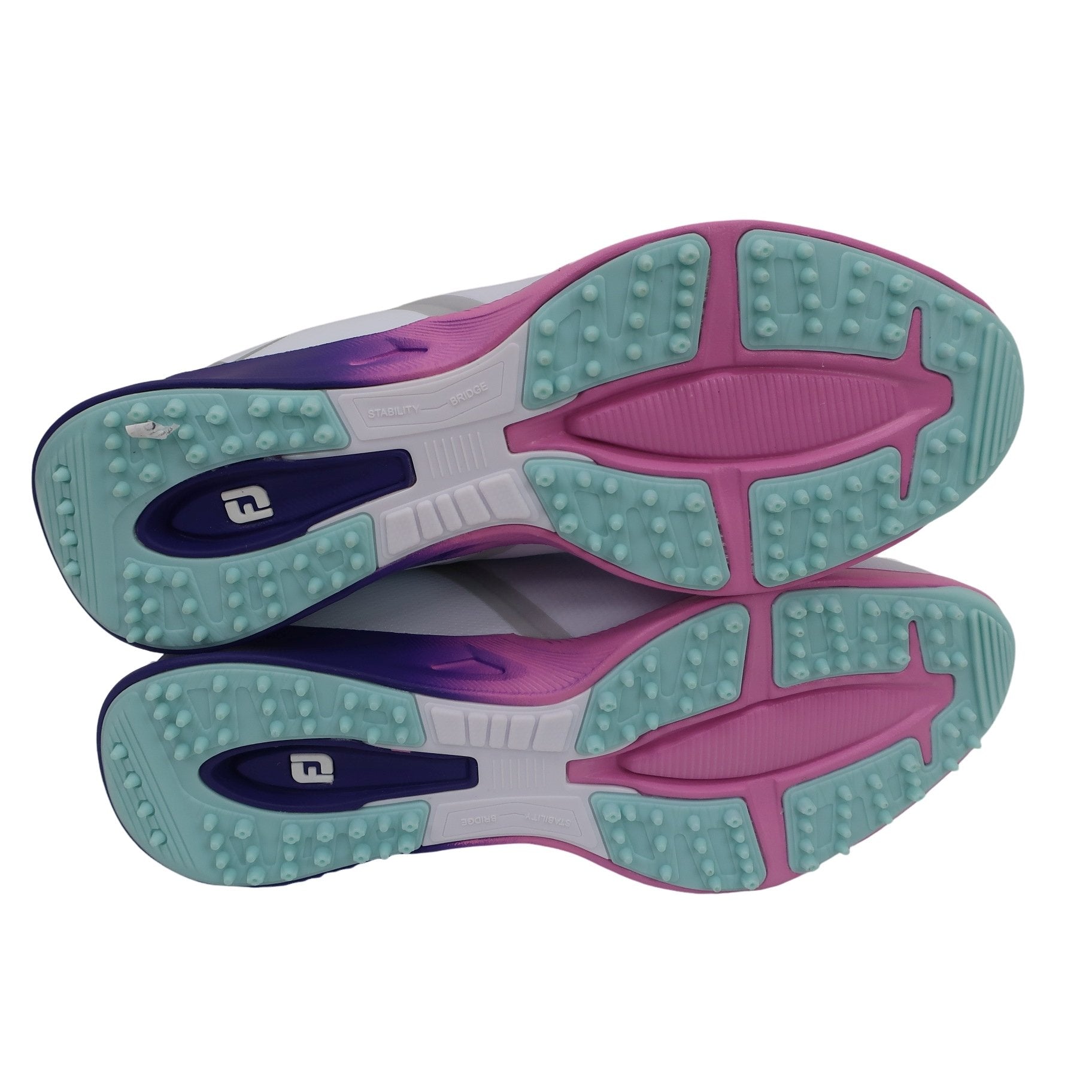 FOOTJOY(フットジョイ) ダイヤル式スパイクレスゴルフシューズ 白ピンク紫 レディース 24.0cm 90573J S