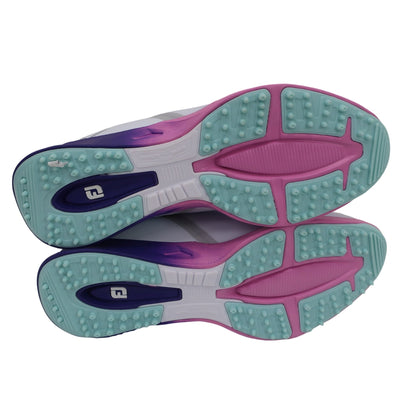 FOOTJOY(フットジョイ) ダイヤル式スパイクレスゴルフシューズ 白ピンク紫 レディース 24.0cm 90573J S