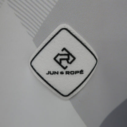 Jun and Rope(ジュン アンド ロペ) ポロシャツ 白グレー系総柄 レディース L C