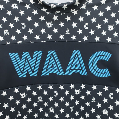 WAAC(ワック) 長袖モックネックシャツ 黒白星柄 レディース 2 072222072-0005 A
