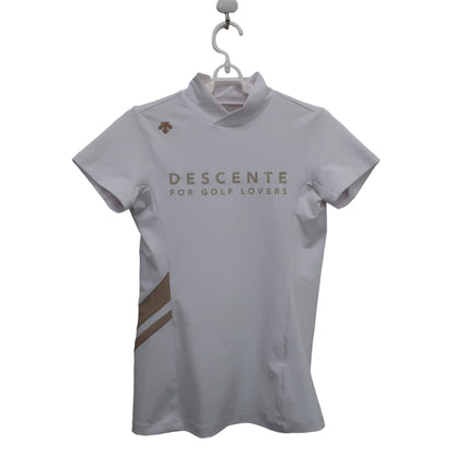 DESCENTE(デサント) 半袖モックネックシャツ 白 レディース M A