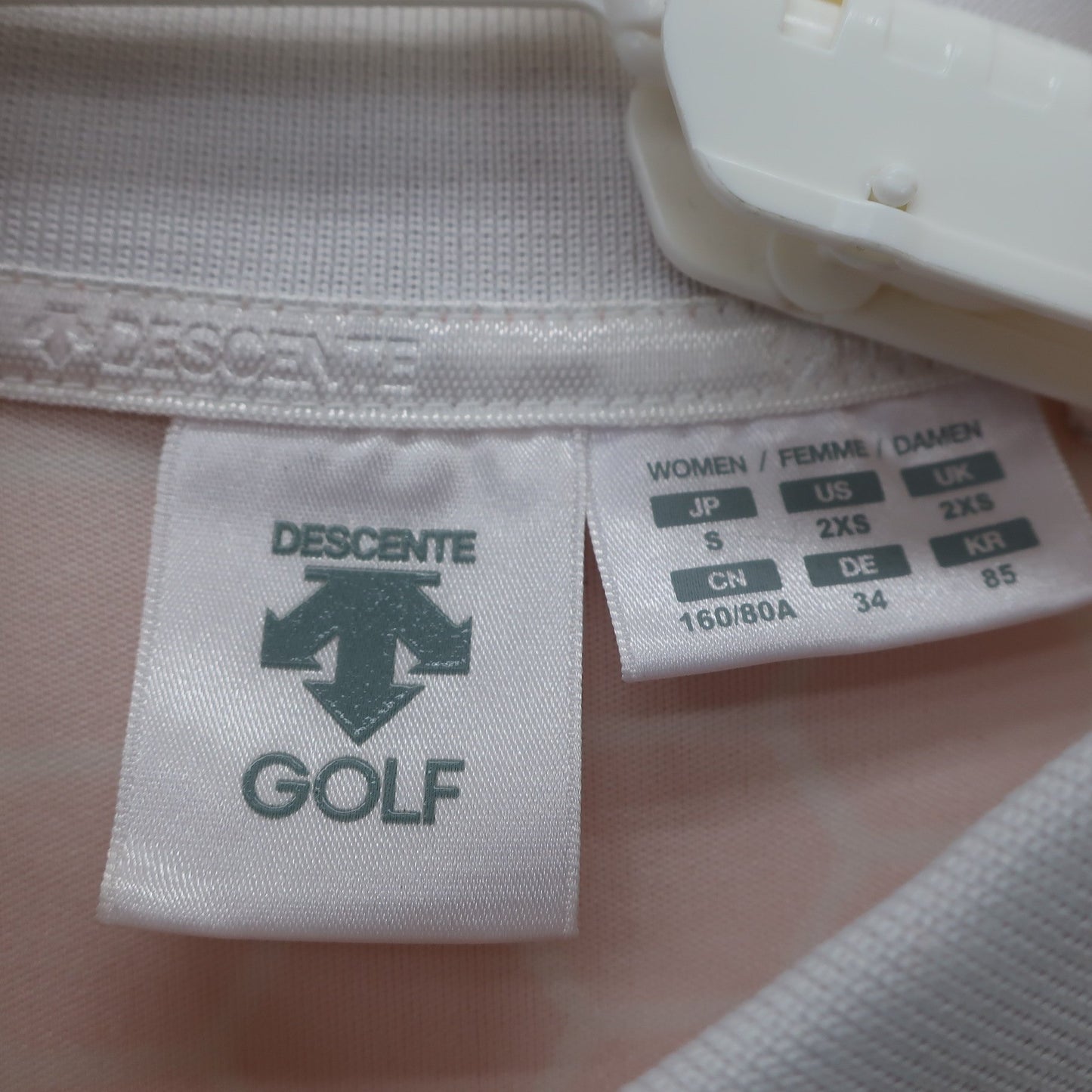 DESCENTE(デサント) ポロシャツ ピンク白 レディース S A