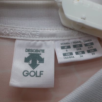 DESCENTE(デサント) ポロシャツ ピンク白 レディース S A