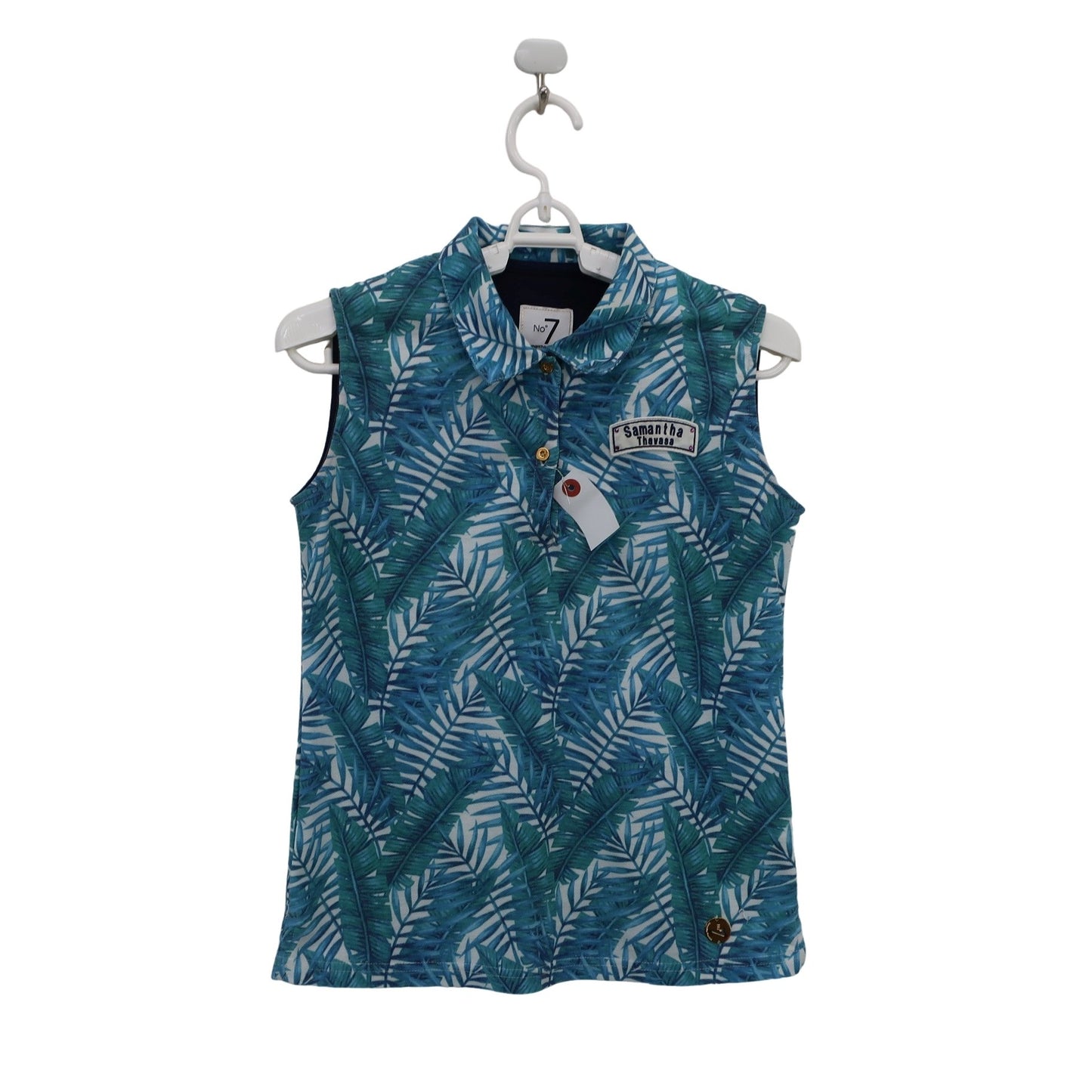 Samantha Thavasa(サマンサタバサ) ノースリーブポロシャツ 青系 レディース 38 A