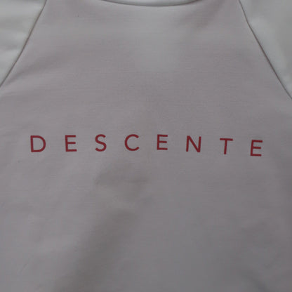 DESCENTE(デサント) 半袖モックネックシャツ 白ピンク レディース M A